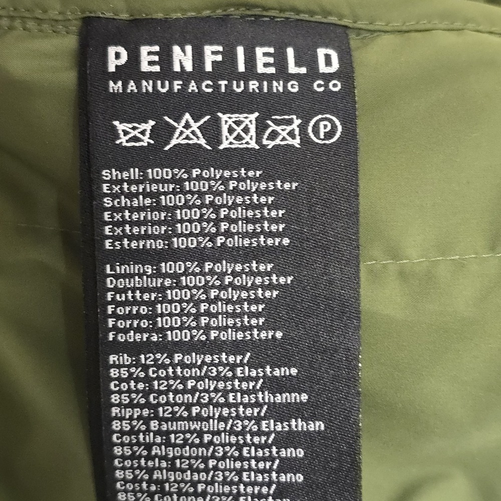 Penfield Quilted Puffer Vest Men XL Packable Reflective Green Full Zip Insulated - Picture 15 of 16
